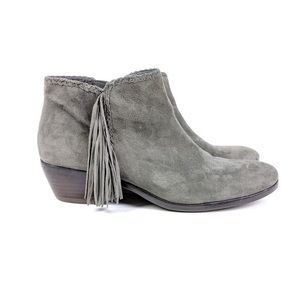 Sam Edelman Gray Suede Paige Booties